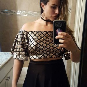 Sequins crop top